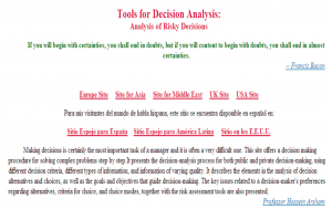 Analysis of Risky Decisions