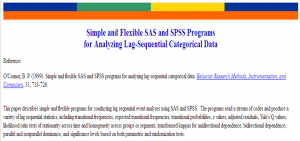 Programas em SPSS e SAS para análise de séries categóricas